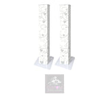 White Hearts & Vines Podium Covers (PAIR)