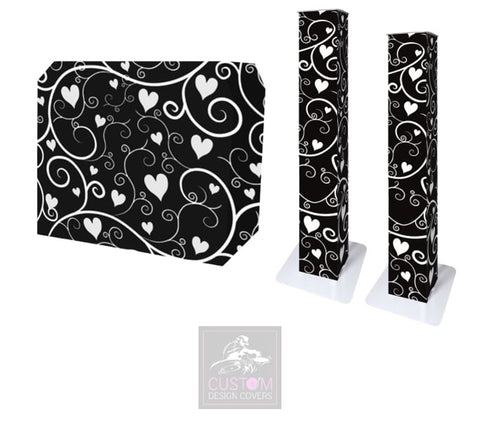 Black Hearts & Vines Lycra DJ Covers (PACKAGE BUNDLE) - MKII