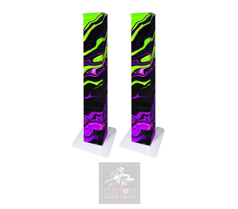 Marble Effect Lycra Podium Covers (PAIR)