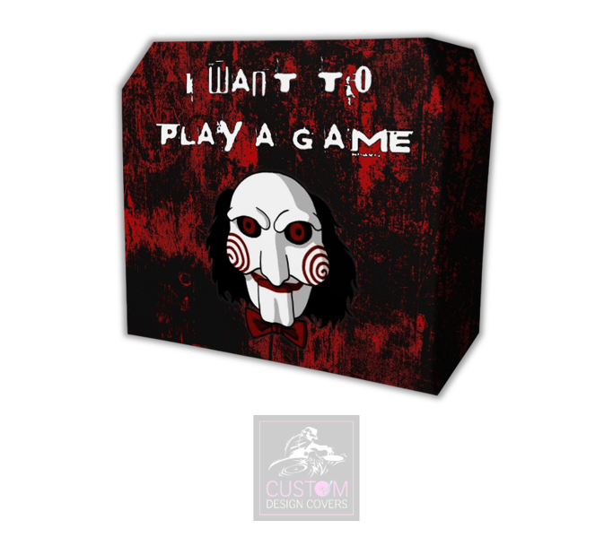 I Want To Play A Game Halloween Lycra DJ Booth Cover 