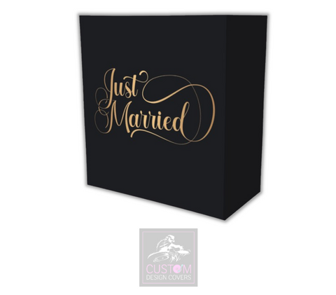 Just Married Lycra DJ Booth Cover 