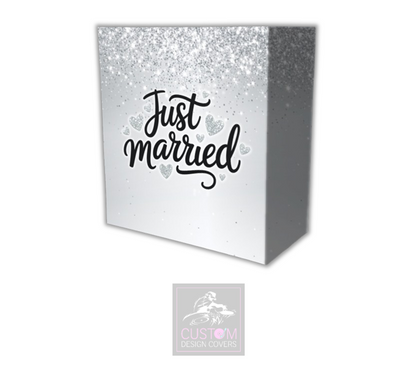 Just Married Lycra DJ Booth Cover (PACKAGE BUNDLE)