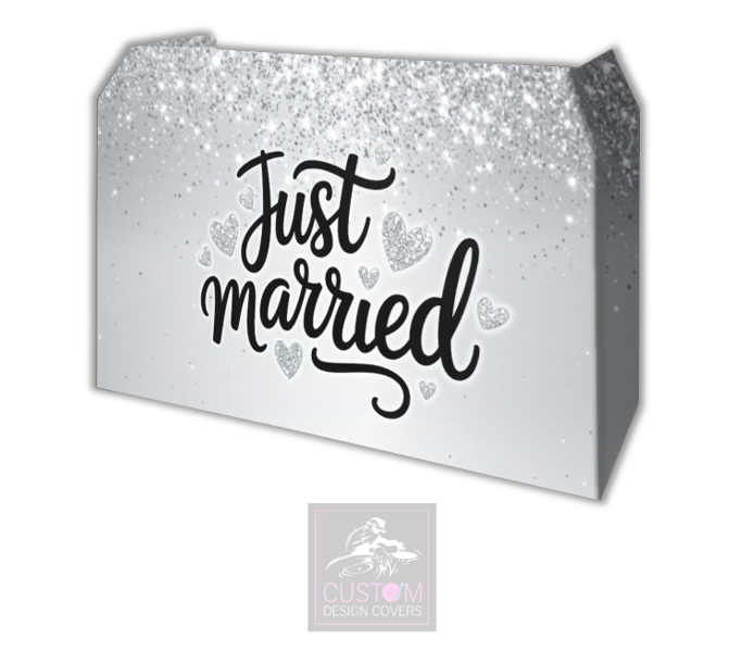 Just Married Lycra DJ Booth Cover (PACKAGE BUNDLE)