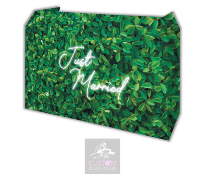 Spiraea Leaves Just Married Lycra DJ Booth Cover