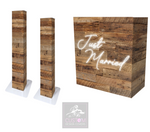 Rustic Just Married Lycra DJ Booth Cover (PACKAGE BUNDLES) - TRUSS 