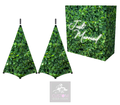 Spiraea Leaves Just Married Lycra DJ Booth Cover  (PACKAGE BUNDLE) - COMBI 