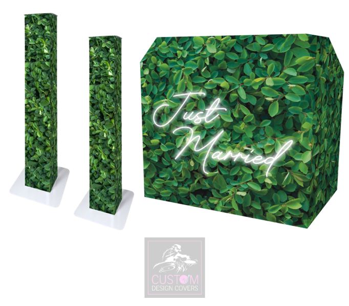 Spiraea Leaves Just Married Lycra DJ Booth Cover  (PACKAGE BUNDLE) - MKII 