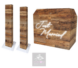 Rustic Just Married Lycra DJ Booth Cover (PACKAGE BUNDLE)