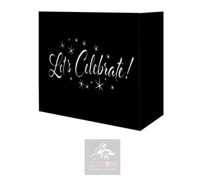 Lets Celebrate White Text Booth Cover Combi