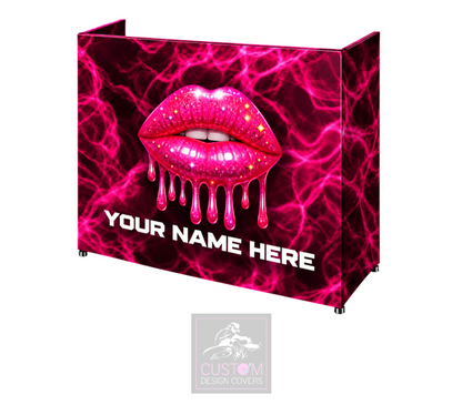 Lush Lips Custom Lycra DJ Booth Cover