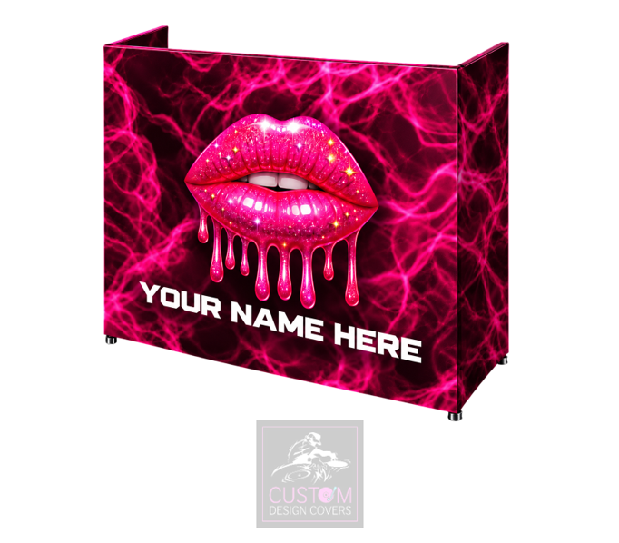 Lush Lips Custom Lycra DJ Booth Cover