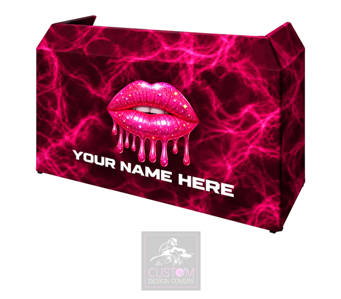 Lush Lips Custom Lycra DJ Booth Cover
