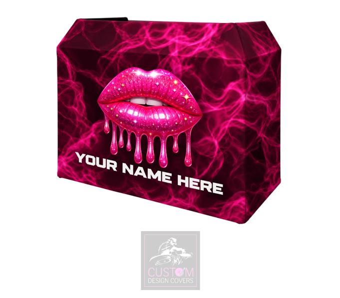 Lush Lips Custom Lycra DJ Booth Cover