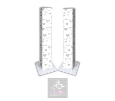 Wedding Love & Hearts Podium Covers (PAIR)
