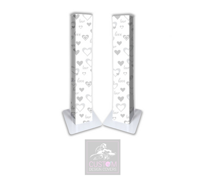 Wedding Love & Hearts Podium Covers (PAIR)
