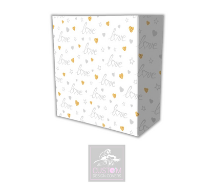 Love & Hearts Lycra DJ Booth Cover *White*