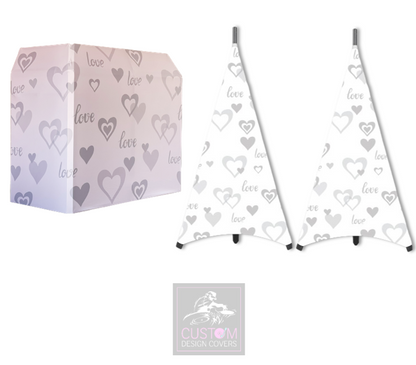 Wedding Love &amp; Hearts Lycra DJ Covers (PACKAGE BUNDLE)