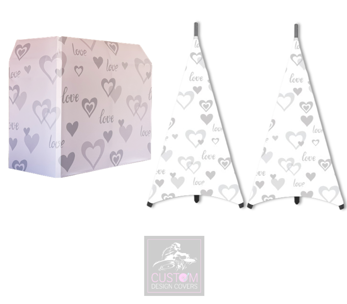 Wedding Love &amp; Hearts Lycra DJ Covers (PACKAGE BUNDLE)