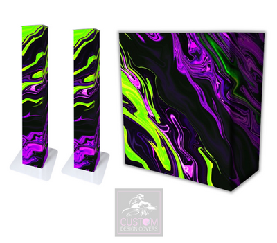 Marble Effect Lycra DJ Covers (PACKAGE BUNDLE) - COMBI