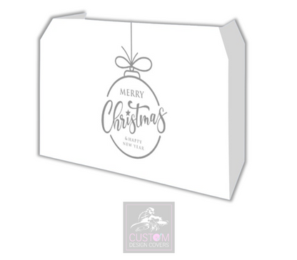 Merry Christmas Lycra DJ Booth Cover *WHITE/GREY*