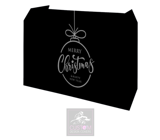 Merry Christmas Lycra DJ Booth Cover *BLACK/GREY*