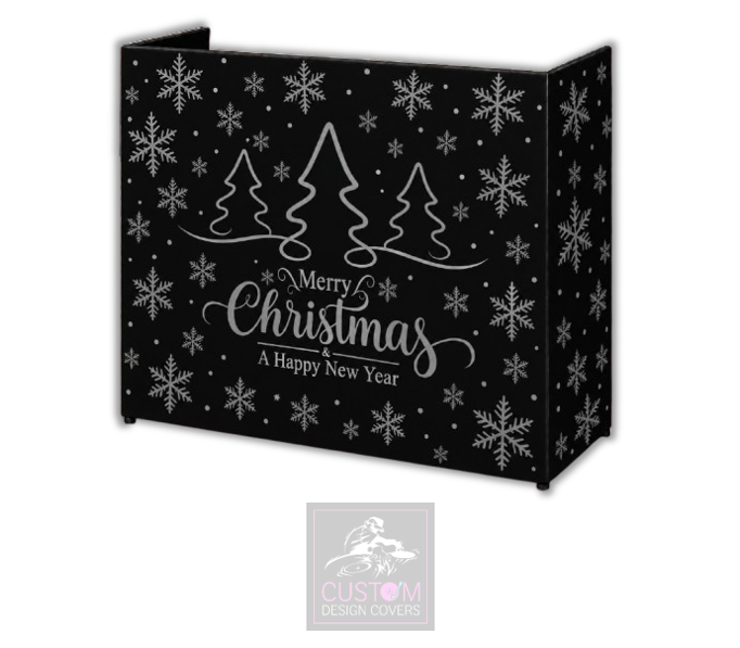 Merry Christmas *GREY* Lycra DJ Booth Cover