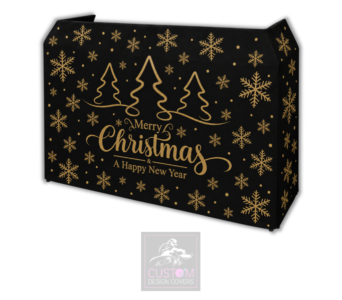 Merry Christmas *GOLD* Lycra DJ Booth Cover