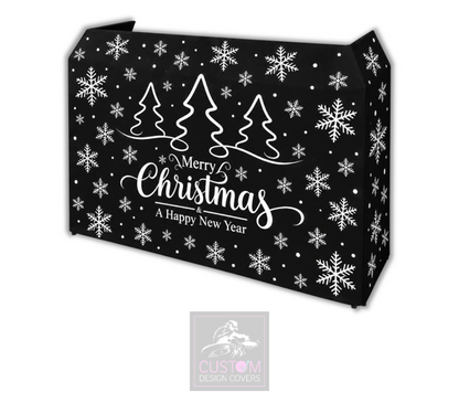 Merry Christmas *WHITE* Lycra DJ Booth Cover
