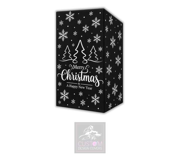 Merry Christmas *WHITE* Lycra DJ Booth Cover