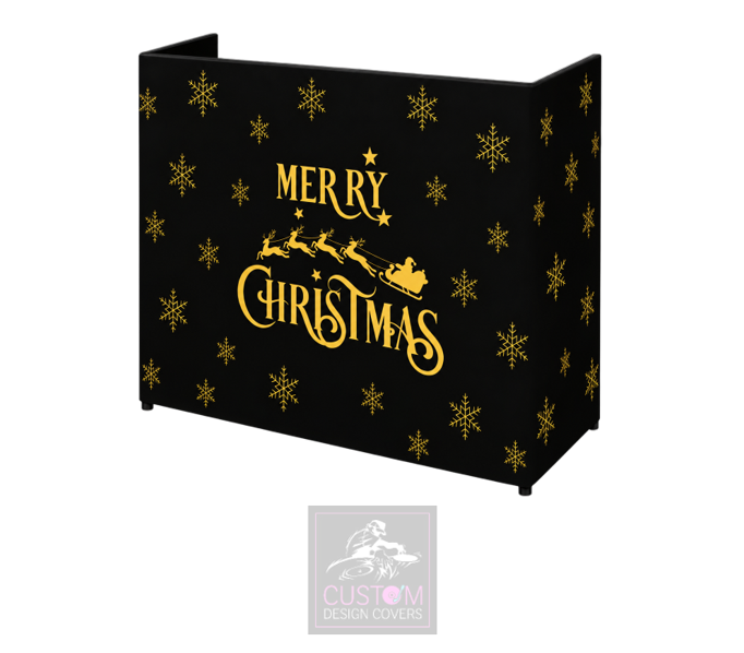 Merry Christmas *GOLD* Lycra DJ Booth Cover