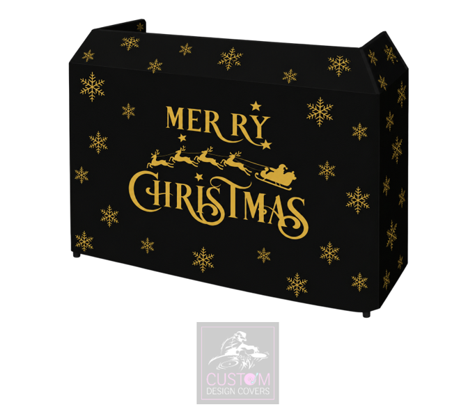 Merry Christmas *GOLD* Lycra DJ Booth Cover