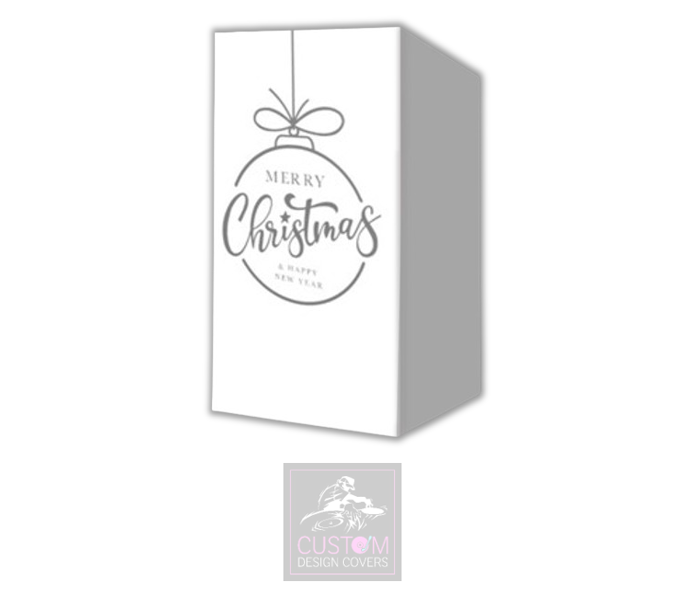 Merry Christmas Lycra DJ Booth Cover *White/Grey*