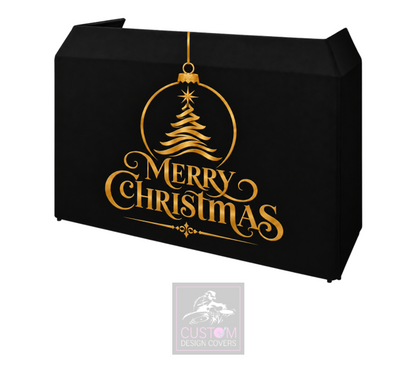 Merry Christmas *GOLD* Lycra DJ Booth Cover