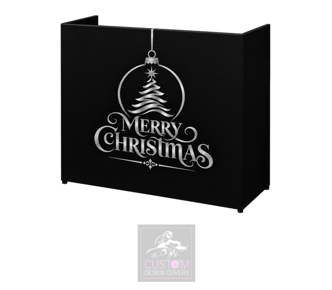 Merry Christmas *GREY* Lycra DJ Booth Cover