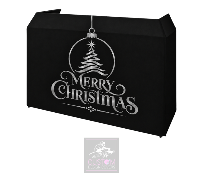 Merry Christmas *GREY* Lycra DJ Booth Cover