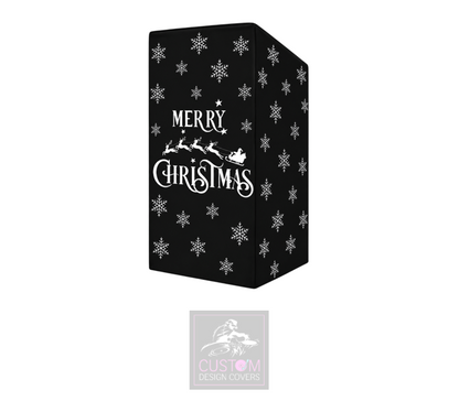 Merry Christmas *WHITE* Lycra DJ Booth Cover