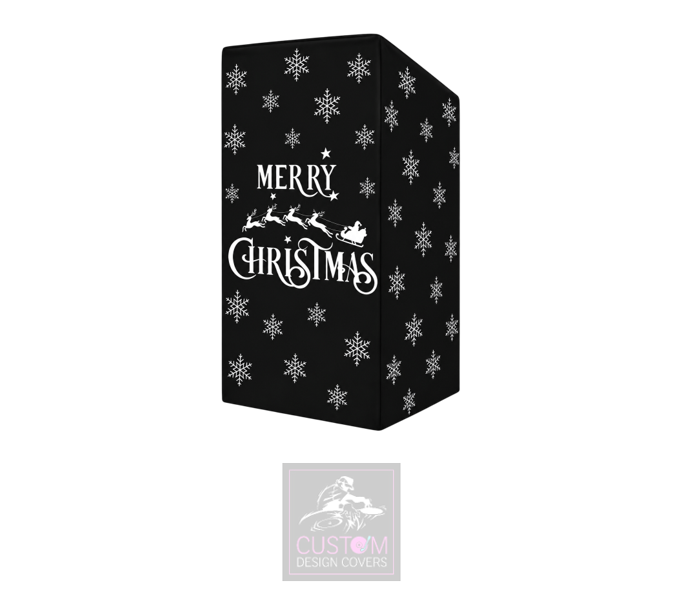 Merry Christmas *WHITE* Lycra DJ Booth Cover