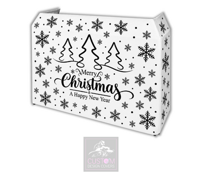Merry Christmas *BLACK* Lycra DJ Booth Cover