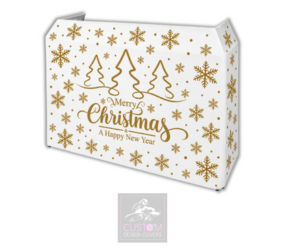 Merry Christmas *GOLD* Lycra DJ Booth Cover