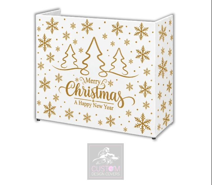 Merry Christmas *GOLD* Lycra DJ Booth Cover