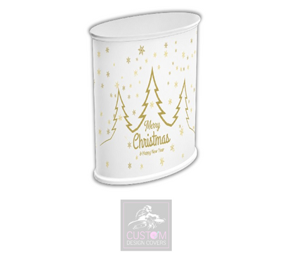 White Christmas Pop Up Counter Cover  *GOLD*