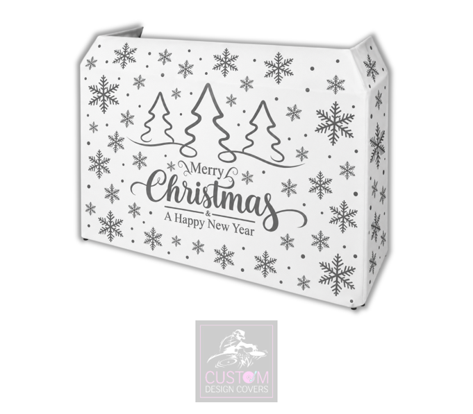Merry Christmas *GREY* Lycra DJ Booth Cover