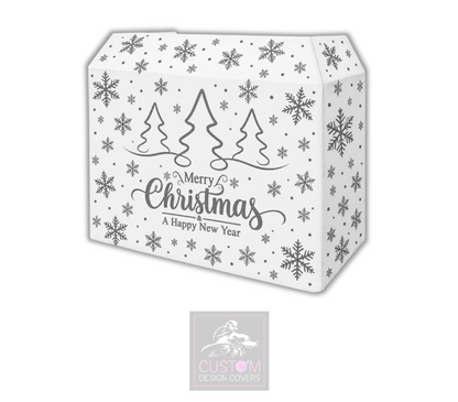Merry Christmas *GREY* Lycra DJ Booth Cover