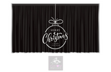 Merry Christmas Bauble Backdrop Curtain