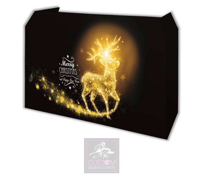 Christmas Reindeer *Gold* Lycra DJ Booth Cover