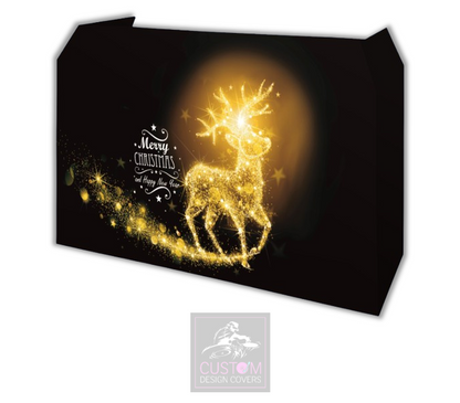 Christmas Reindeer *GOLD* Lycra DJ Booth Cover