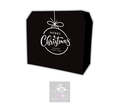 Merry Christmas Lycra DJ Booth Cover *Black/White*