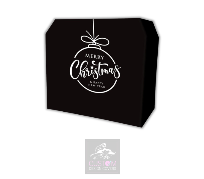 Merry Christmas Lycra DJ Booth Cover *Black/White*