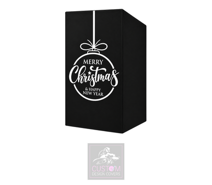 Merry Christmas *BLACK/WHITE* Lycra DJ Booth Cover