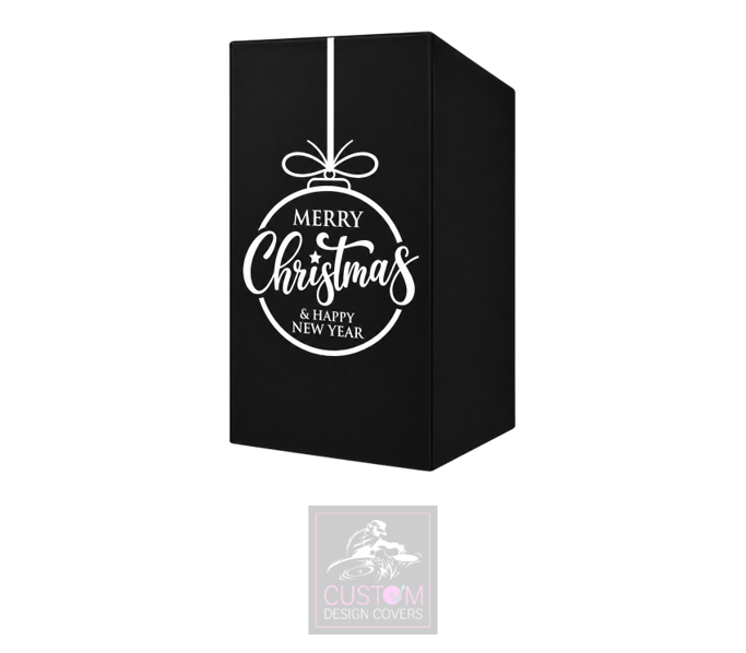 Merry Christmas *BLACK/WHITE* Lycra DJ Booth Cover